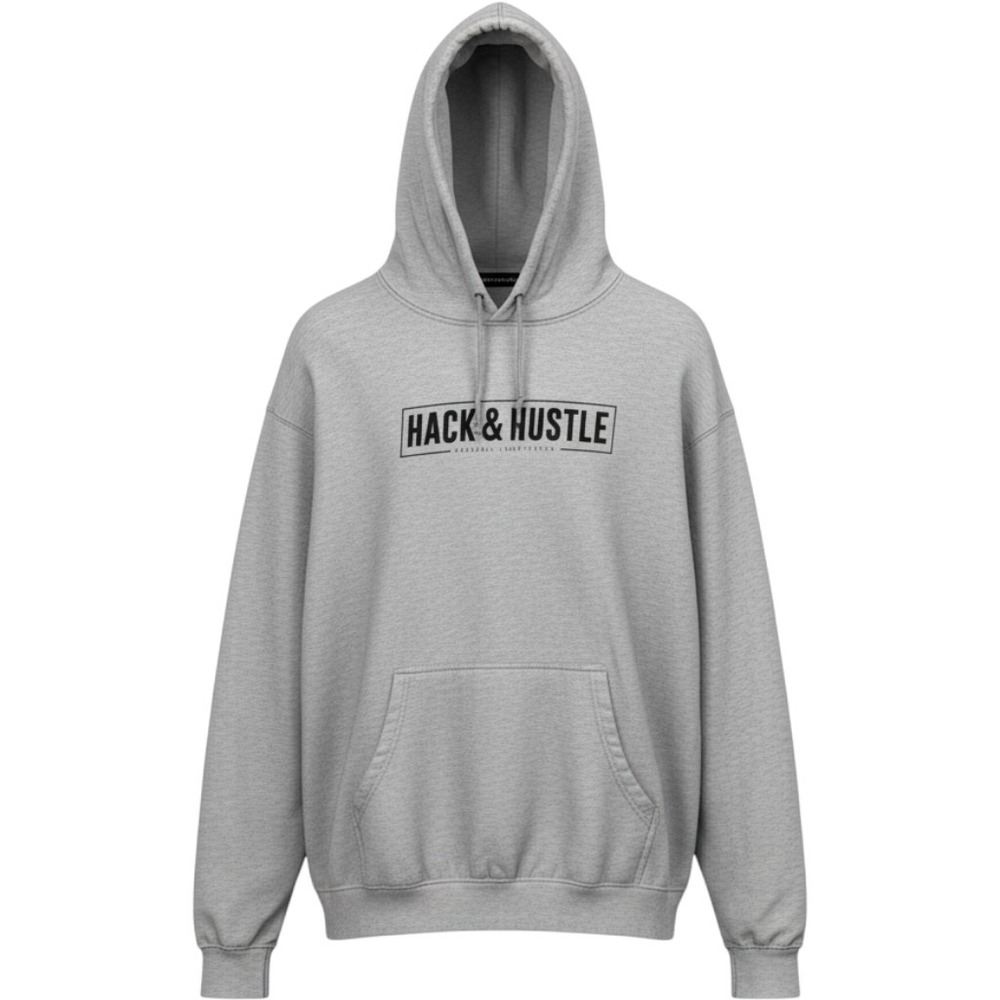 Baseball Lifestyle 101 Mens XL Hoodie Hack & Hustle Gray Graphic Pullover Casual